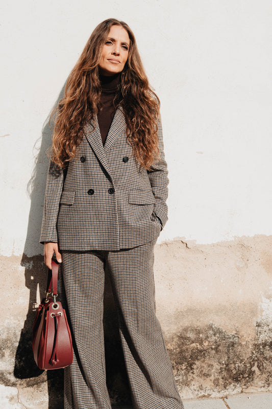 PANTALÓN PATA DE GALLO ROSSO 35